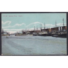 PUERTO MADERO BARCOS ANTIGUA TARJETA POSTAL